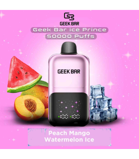 Geek Bar Ice Prince Peach Mango Watermelon Ice – Tropik Meyvelerin Serin Uyumuyla Egzotik Tat