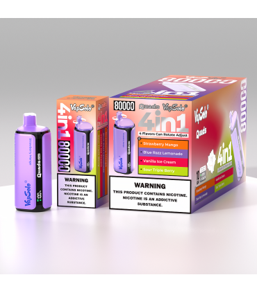 Vapsolo Quads 80000 Puffs Strawberry Mango & Blue Razz Lemonade | 4 Tat Tek Cihazda