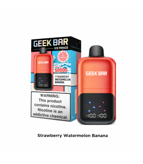 Geek Bar Ice Prince Strawberry Watermelon Banana – Tropik Meyve Karışımıyla Yoğun Tat