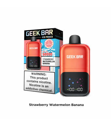 Geek Bar Ice Prince Strawberry Watermelon Banana – Tropik Meyve Karışımıyla Yoğun Tat